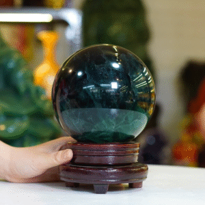 Quả cầu fluorit xanh 3,78kg - 13,2cm