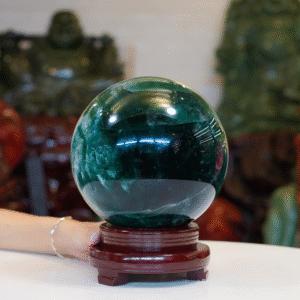 Quả cầu Fluorit xanh 9,55kg - 18cm