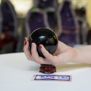 Quả cầu Obsidian đen 2A - 0,6kg
