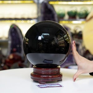 Quả cầu Obsidian đen 2A - 10kg - 20cm