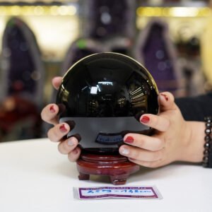 Quả cầu Obsidian đen 2A - 2,5kg - 12,8cm