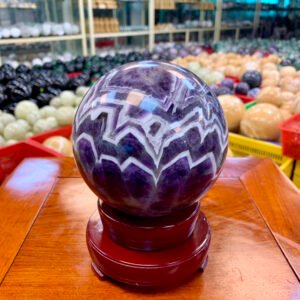 Quả Cầu Thạch Anh Tím Hoa Chanh