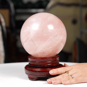 Quả cầu Thạch Anh hồng 2A 3kg - 13cm