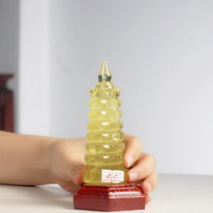 Tháp văn xương thạch anh vàng 0,2kg - 11cm