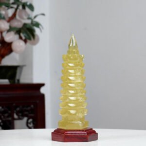 Tháp văn xương thạch anh vàng 0,78kg - 20cm