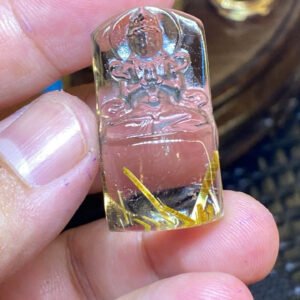 Mặt dây Quan Âm tóc vàng